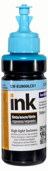 Чернила ColorWay для Epson L800/L805/L810/L850 (Light Cyan) 100ml Светостойкие (CW-EU800LC01) - Фото 1 Чернила ColorWay для Epson L800/L805/L810/L850 (Light Cyan) 100ml Светостойкие (CW-EU800LC01) - изображение 1