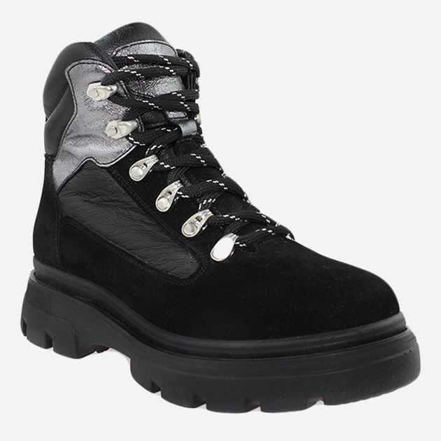 Акція на Жіночі зимові черевики високі Favi RF50456-11 37 23.5 см Чорні від Rozetka