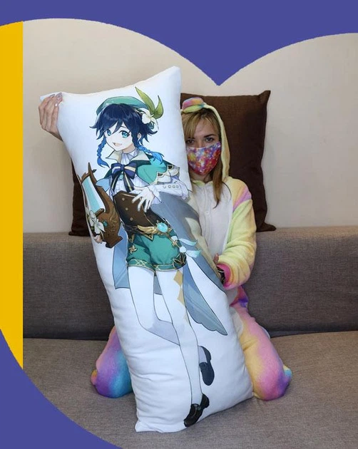 Подушка дакимакура Венти Геншин Импакт Genshin Impact декоративная ...