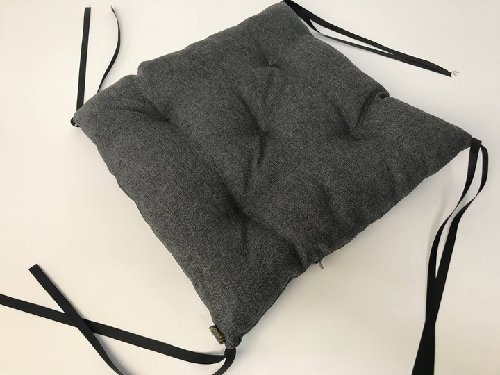 Подушка на табурет Ekkoseat Серая. С завязками. 40x40х7см – купить ...