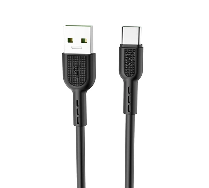 Кабель HOCO X33 Type-C 5A Surge charging data cable Black - Фото 1 Кабель HOCO X33 Type-C 5A Surge charging data cable Black - изображение 1