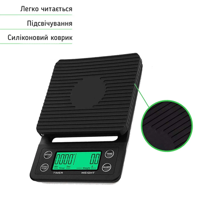 Електронные кофейные весы Zally Coffee Drip Scale MS-K07 - изображение 4