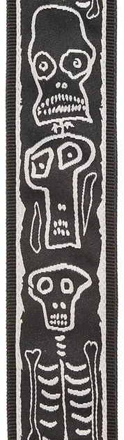Гитарный ремень D'Addario JOE SATRANI WOVEN GUITAR STRAP (Skull N Bones) - Фото 3 Гитарный ремень D'Addario JOE SATRANI WOVEN GUITAR STRAP (Skull N Bones) - изображение 3