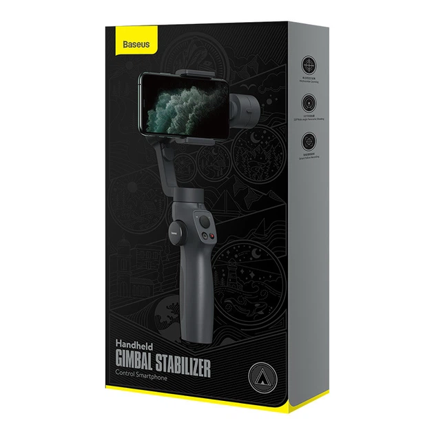 Стабілізатор ручної Baseus Control Smartphone Handheld Gimbal Stabilizer, чорний - зображення 10