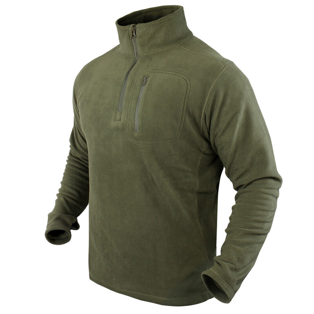 Флисовый пуловер Condor 1/4 Zip Fleece Pullover 607 Large, Олива (Olive) - изображение 1