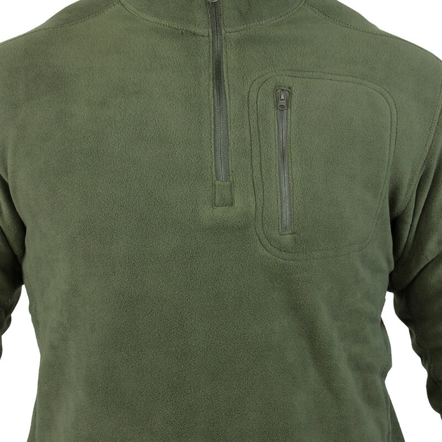 Флісовий светр Condor 1/4 Zip Fleece Pullover 607 Medium, Олива (Olive) - зображення 2