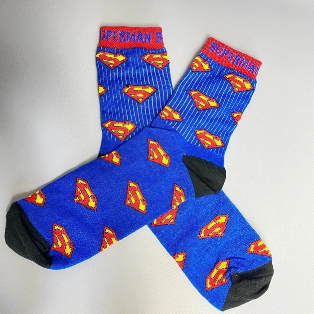 Мужские высокие носки с принтом Superman 40-45 р 1 пара хлопковые демисезонные синие - Фото 6 Мужские высокие носки с принтом Superman 40-45 р 1 пара хлопковые демисезонные синие - изображение 6