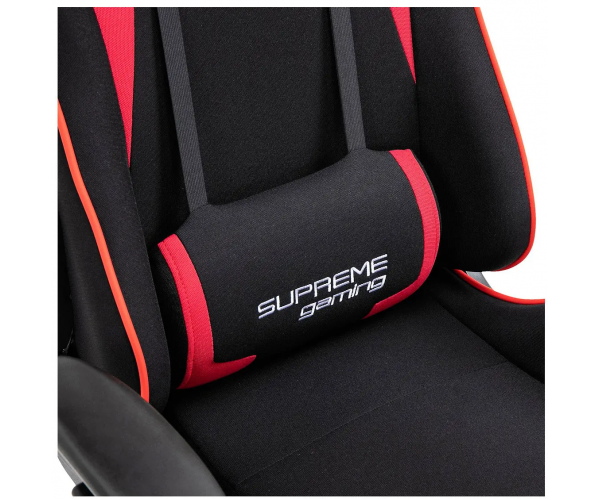 Ігрове комп'ютерне крісло для геймерів та роботи Supreme Gaming чорний та червоний - зображення 5
