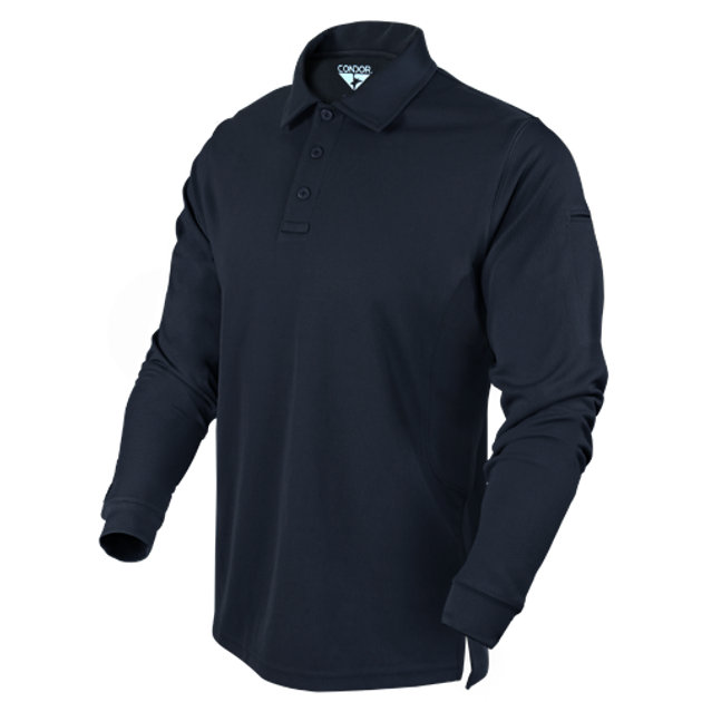 Тактичне поло на довгий рукав Condor Performance Long Sleeve Tactical Polo 101120 XXX-Large, Синій (Navy) - зображення 1