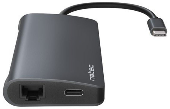 Hub USB-C NATEC Fowler 2 USB Type-C na 3xUSB3.0+HDMI+RJ45+Port SD+PD (NMP-1773) - obraz 4