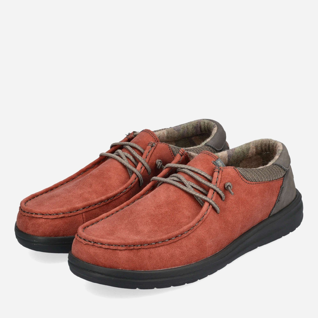 Męskie mokasyny Hey Dude 112296812 41 (8US) 27 cm ciemnoczerwone (4894881166223) - obraz 5