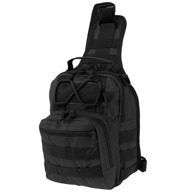 Тактическая нагрудная сумка Primo Sling однолямочная через плечо - Black - изображение 1