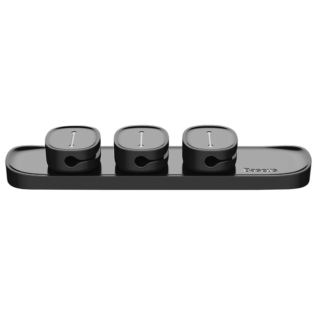 Магнітний органайзер для проводів Baseus Peas Cable Clip. Black - зображення 5