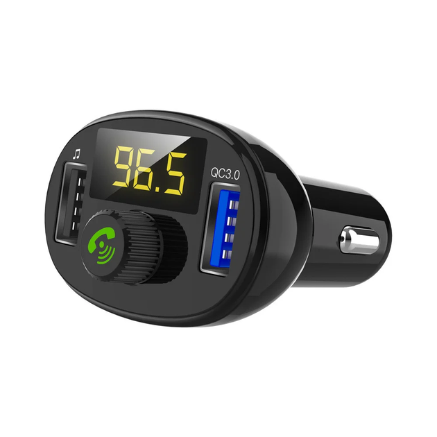 Автомобильный FM ФМ модулятор Terra ВТ23, Bluetooth 5.0, трансмиттер, вольтметр, USB зарядка QC 3.0 - изображение 2