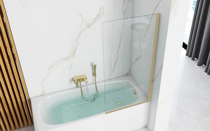 Шторка для ванны Rea Elegant 70 brushed gold неподвижная REA-W6600 - изображение 2