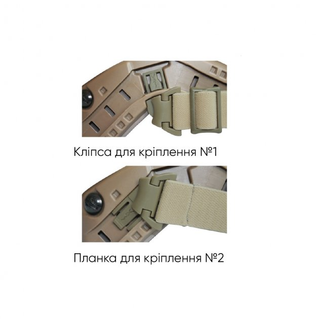 Ремінець WILEY X для кріплення маски SPEAR RAS-ARC Rail Tan Rail Attachment System SP29RAST - зображення 2