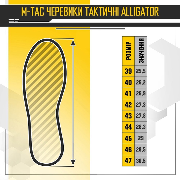 Водонепроницаемые ботинки (берцы) 45 размер (29 см) тактические (военные) треккинговые демисезонные Alligator Coyote (Коричневые, Песочный) M-tac - изображение 2