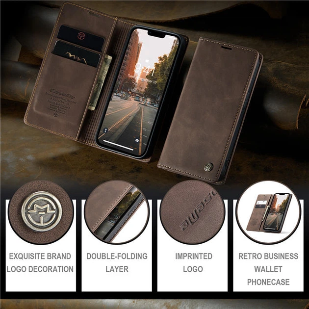Чохол книжка з магнітом iPhone 14 Plus CaseMe Dark Brown (30852-05) - зображення 4