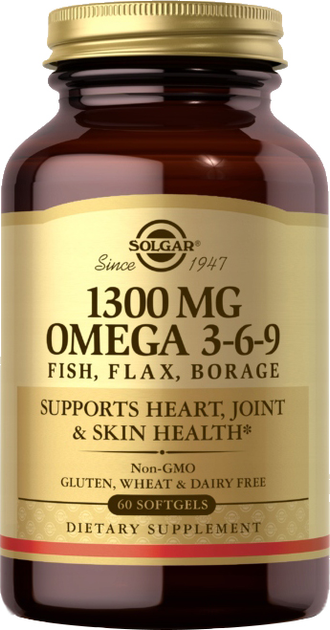 Suplement diety Solgar Omega 3-6-9 60k (33984020276) - obraz 1