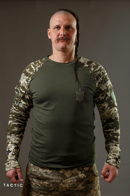Військова футболка з довгим рукавом, тактичний рашгард, убакс піксель XL - зображення 1