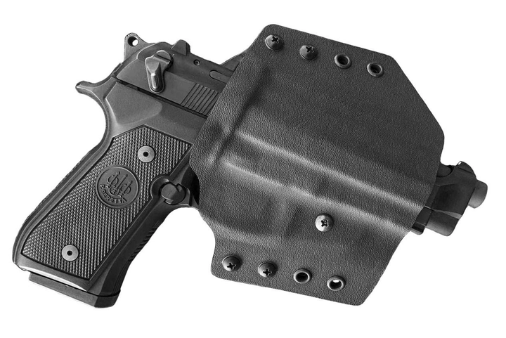 Поясна пластикова (кайдекс) кобура A2TACTICAL для Beretta М9/92 чорна (KD51) - зображення 1