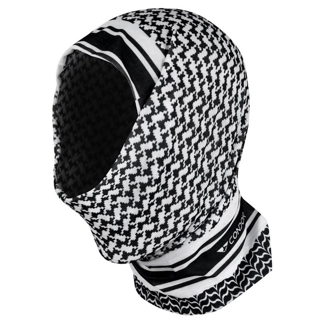 Багатофункціональний шарф Condor Multi-Wrap 212-S Shemagh Чорний/Білий - зображення 1