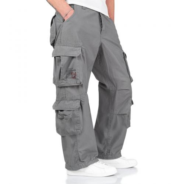 Штаны SURPLUS AIRBORNE VINTAGE TROUSERS Surplus Raw Vintage Grey, 3XL (Серий) Тактические - изображение 2