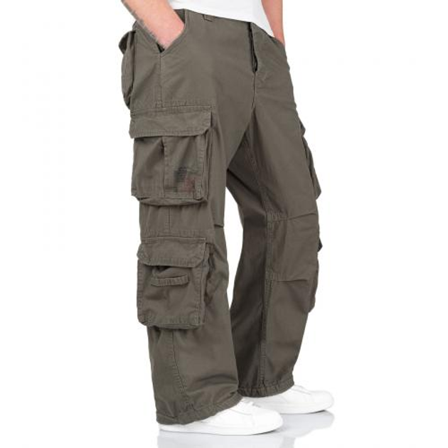 Штани SURPLUS AIRBORNE VINTAGE TROUSERS Surplus Raw Vintage Olive, 5XL (Оливка) Тактичні - зображення 2