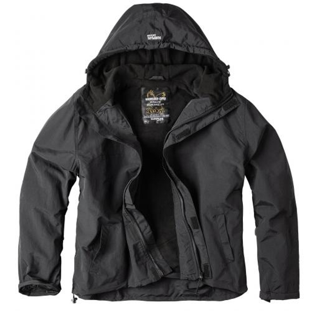 Куртка Surplus Zipper Windbreaker Raw Vintage Black 4XL (Черный) - изображение 1