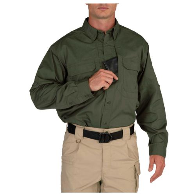 Рубашка 5.11 Tactical Taclite Long Sleeve Shirt 5.11 Tactical TDU Green, XS (Зелений) Тактична - зображення 2