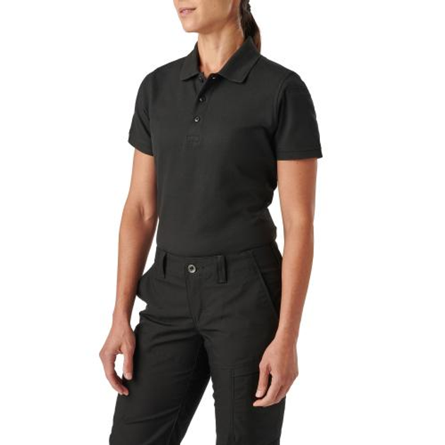 Футболка жіноча поло 5.11 Tactical Womens Utility Short Sleeve Polo 5.11 Tactical Silver L (Тан) - зображення 2