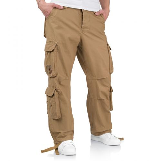 Штаны SURPLUS AIRBORNE VINTAGE TROUSERS Surplus Raw Vintage Beige, 6XL (Бежевый) Тактические - изображение 1