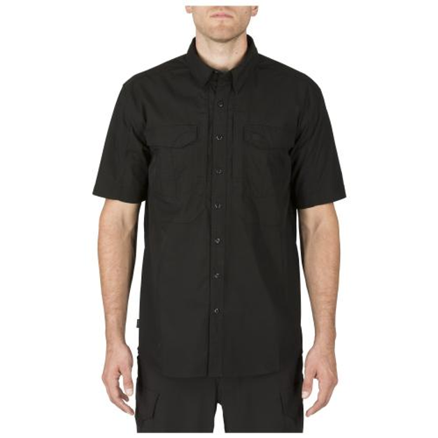 Сорочка с коротким рукавом 5.11 Stryke Shirt - Short Sleeve 5.11 Tactical Black, S (Черный) Тактическая - изображение 1