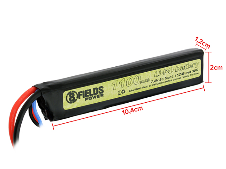 Акумулятор 8Fields LiPo 7.4V 1100mAh 15/30C - зображення 2