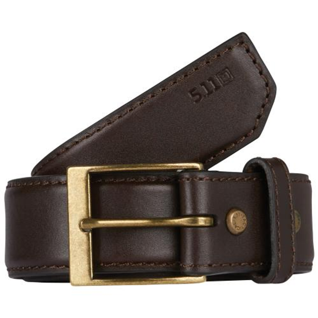 Пояс шкіряний 5.11 Tactical Leather Casual Belt 5.11 Tactical Classic Brown 3XL (Корчастий) - зображення 1