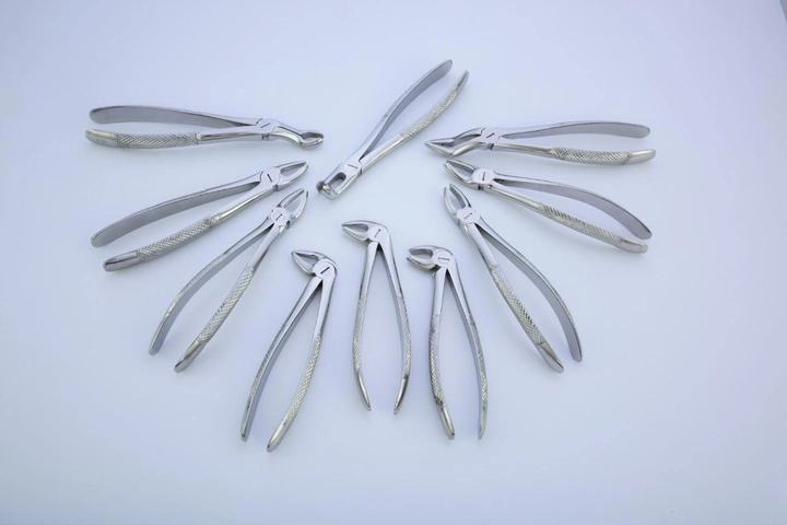 Набір щипців хірургічних для видалення зубів 10шт - изображение 1