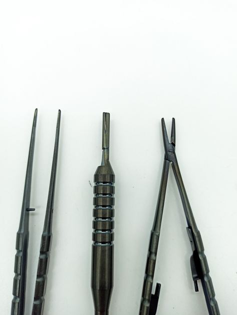 Інструменти для мікрохірургії 16см голкотримач пінцет ручка скальпеля - зображення 2