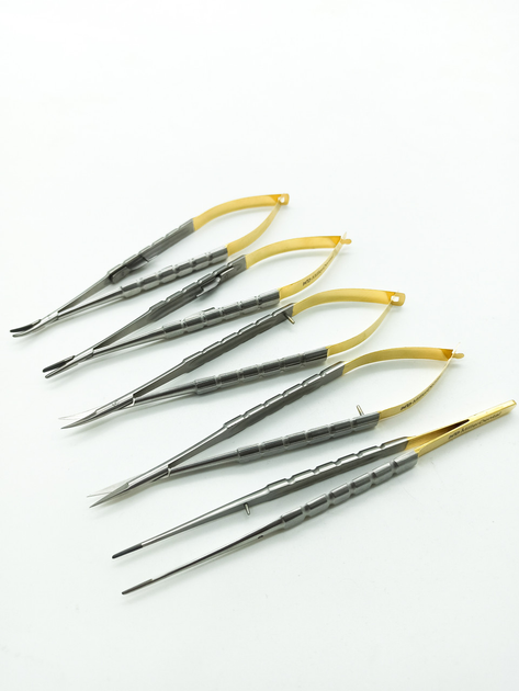 Набір для мікрохірургії 5 інструментів Castroviejo 16 см(касета для стерилізації в подарунок) - зображення 1
