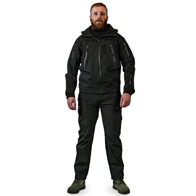 Тактический костюм Softshell черный демисезонный Military Manufactory 19321 XL - изображение 1