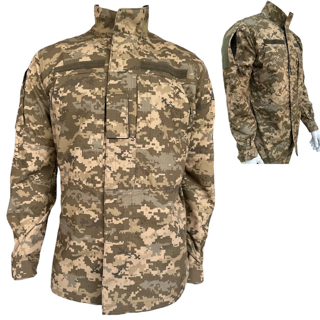 Тактический китель уставной летний КЛП ВСУ куртка военная 50/6 Пиксель - изображение 1