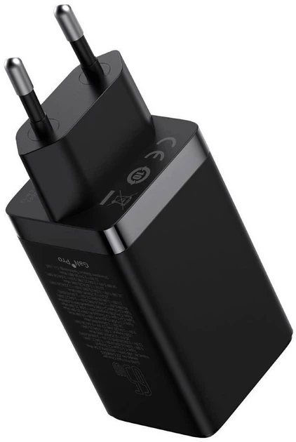 Ładowarka sieciowa Baseus GaN5 Pro 65W 2 x Type-C + USB + Cable Type-C to Type-C 100W Czarny (CCGP120201) - obraz 2