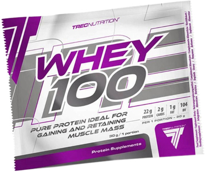 Протеїн Trec Nutrition Whey 100 30 г Шоколадно-кунжутний (5901828349935) - зображення 1