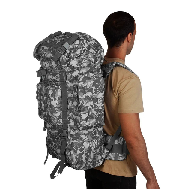 Рюкзак тактичний 75 літрів ЗСУ водостійкий , військовий рюкзак Oxford 600D Піксель - зображення 2