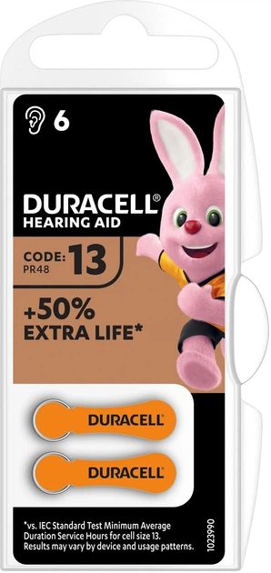 Baterie do aparatów słuchowych Duracell Hearing Aid 13 6 szt (96091456) - obraz 3