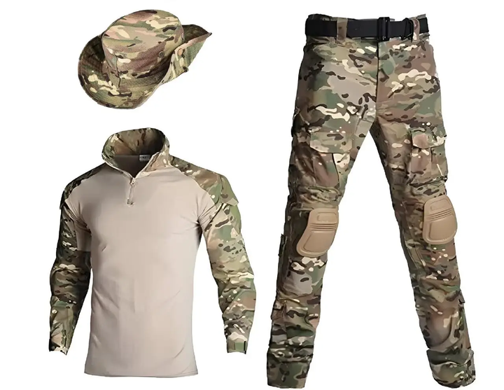 Тактическая форма Han Wild убакс с налокотниками+штаны с наколенниками+панама р.6XL - изображение 1