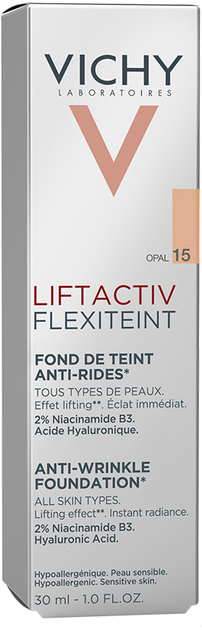 Тональний засіб проти зморшок Vichy Liftactiv Flexilift Teint Anti-Wrinkle Foundation 15 опал 30 мл (3337871321543) - зображення 3