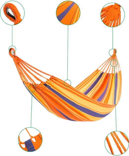 Гамак KingCamp Canvas Hammock Orange (KG3752/28) - зображення 2