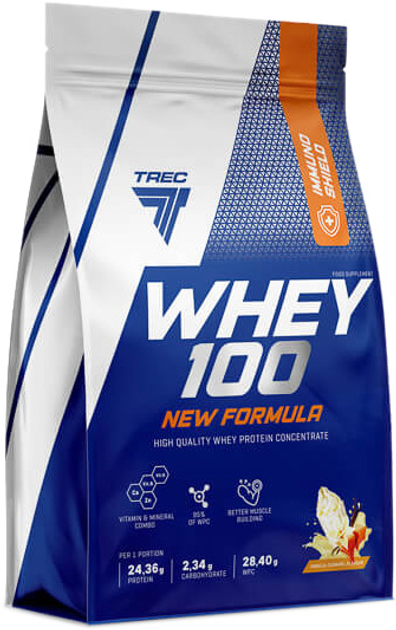 Białko Trec Nutrition Whey 100 New Formula 700 g Peanut Butter-Vanilla (5902114019846) - obraz 1