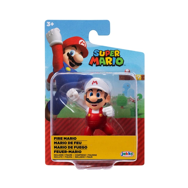 Фігурка Super Mario з артикуляцією - Вогняний Маріо 6 см (78279