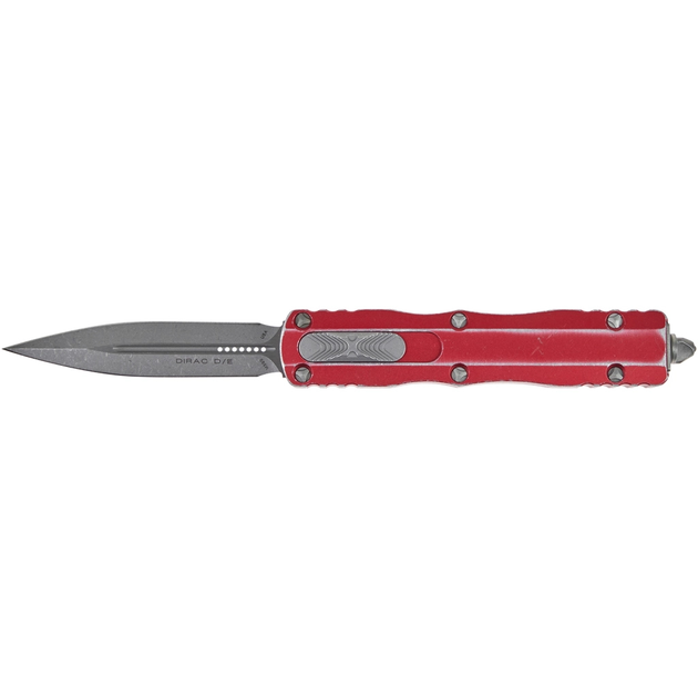 Нож Microtech Dirac Double Edge Stonewash Distressed Red (225-10DRD) - изображение 1